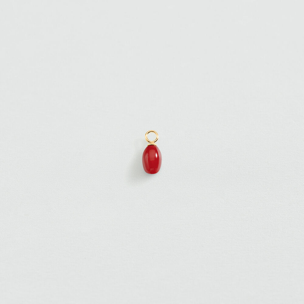 Colgante PIEDRA NATURAL - Rojo / Oro - Joyas  | Agatha