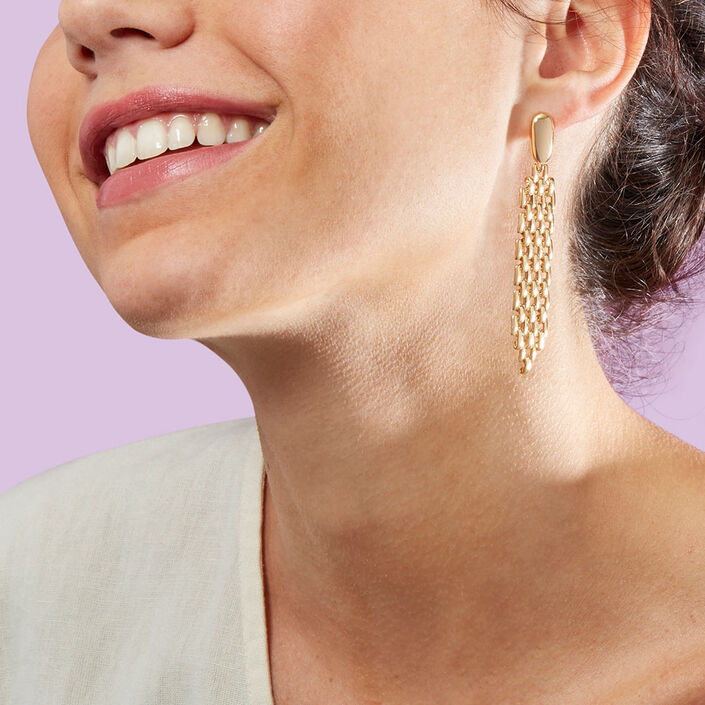 Pendientes largos MINUIT - Dorado - Pendientes  | Agatha