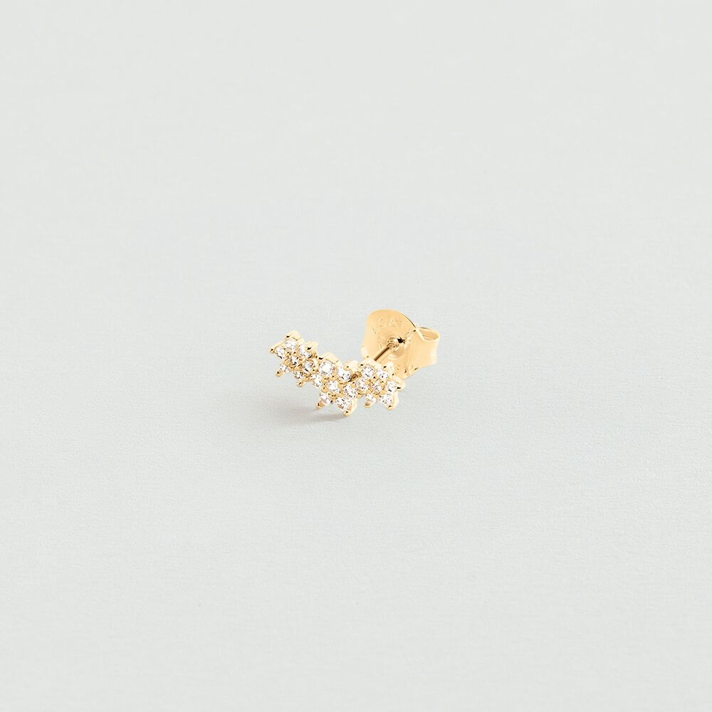 Piercing mini TRIOFLOR - Cristal / Dorado - Piercings  | Agatha