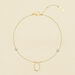 Pulsera de cadena LETTRE O - Cristal / Oro - Pulseras  | Agatha
