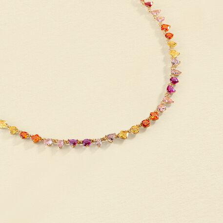 Collar corto VAGUE - Multicolor / Oro - Collares  | Agatha