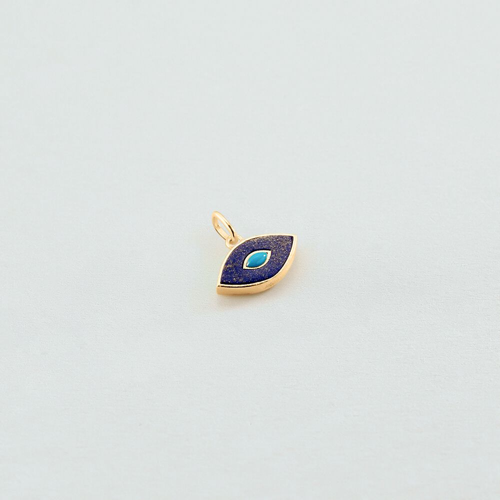 Colgante OJO LAPISLÁZULI - Azul / Oro - Sin piedra  | Agatha