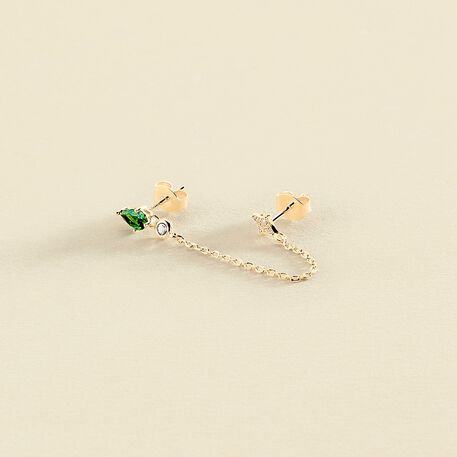 Piercing mini ASTRAL - Verde / Dorado - Piercings  | Agatha