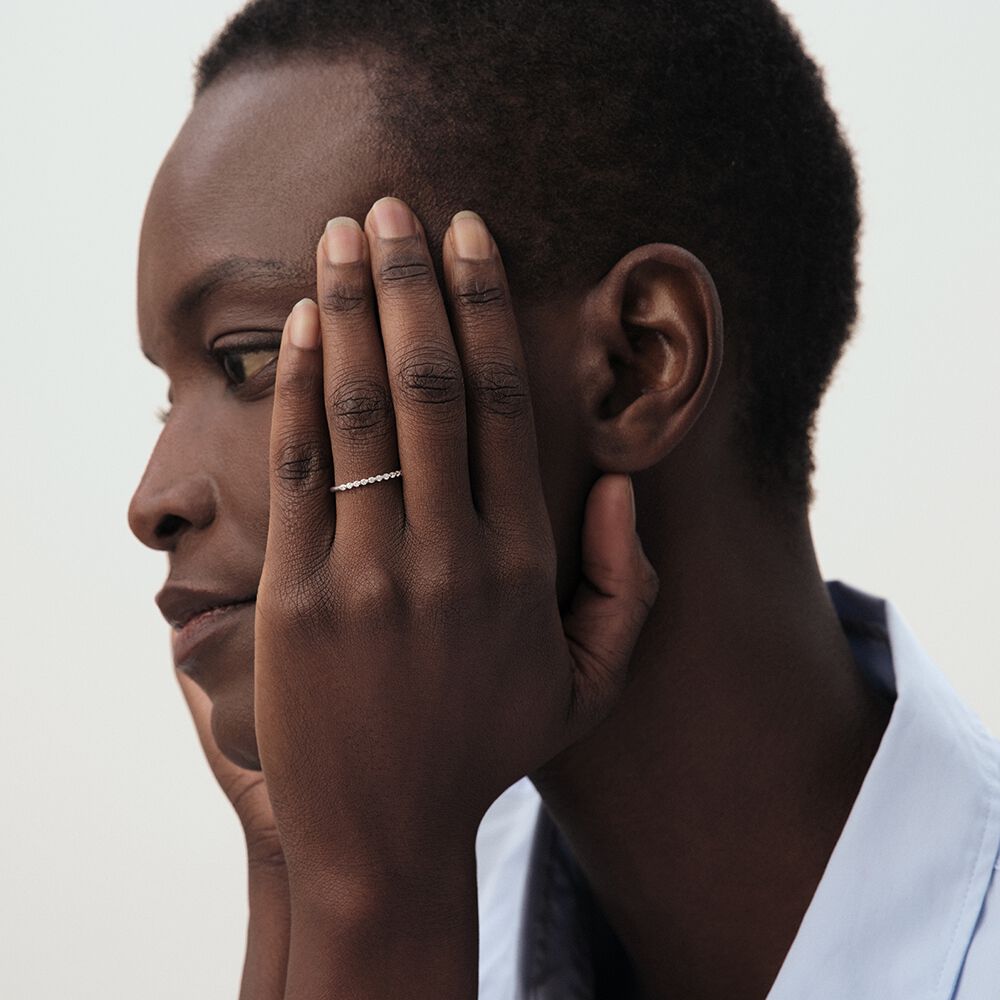 Anillo fino BELOVED - Cristal / Plateado - Anillos de fantas&iacute;a  | Agatha