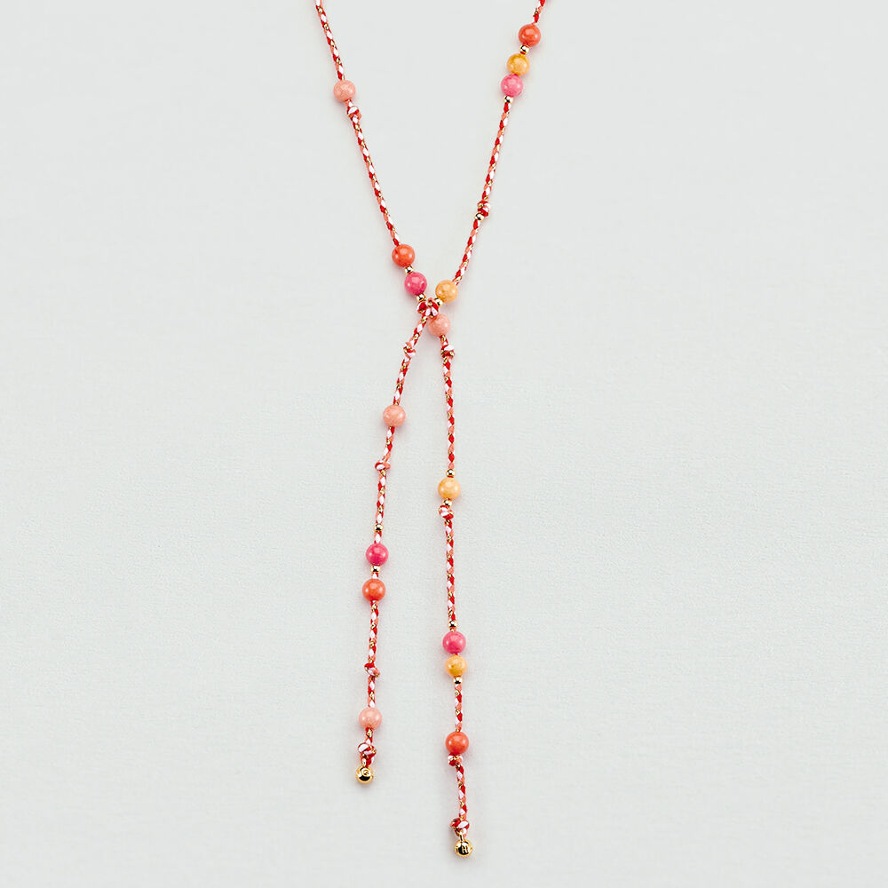 Collar largo TIARE - Rosa / Oro - Collar largo  | Agatha