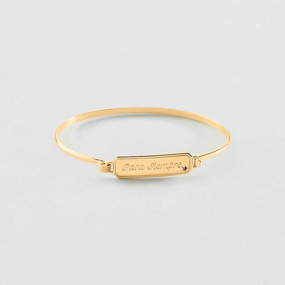Pulsera r&iacute;gida LUCKY - Cristal / Dorado - Pulsera r&iacute;gida  | Agatha