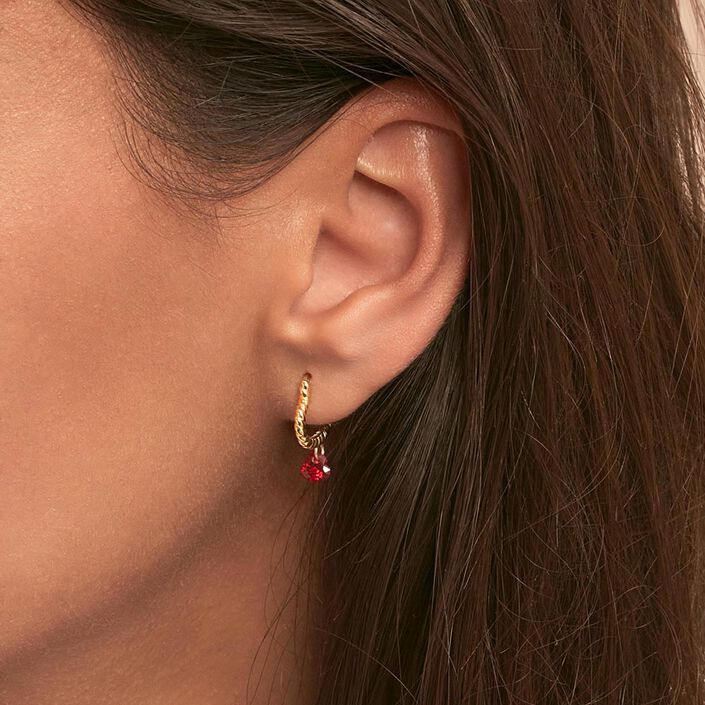 Criollas BEGUIN - Rojo / Oro - Pendientes  | Agatha