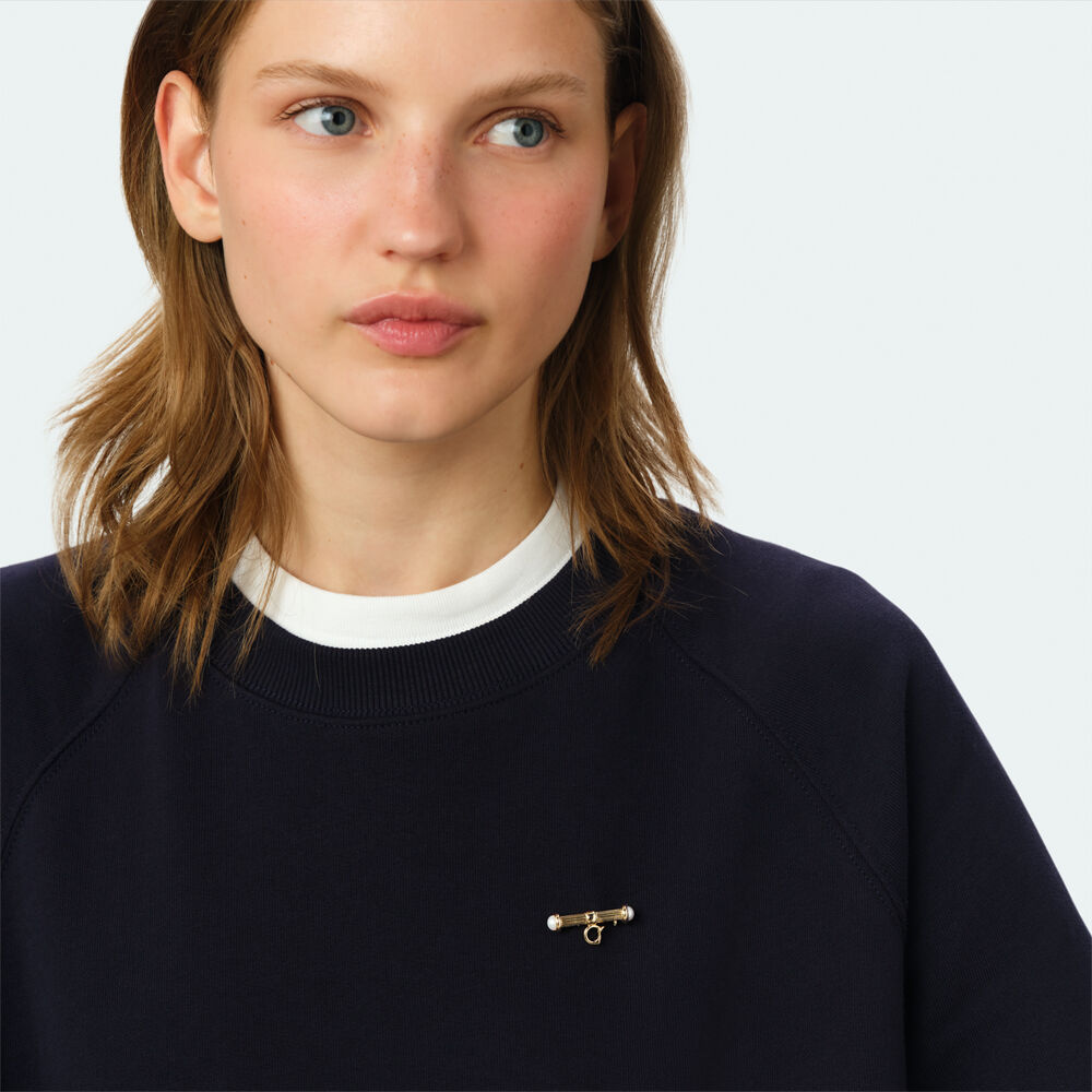 Broche T-BAR - Blanco / Oro - Joyas  | Agatha