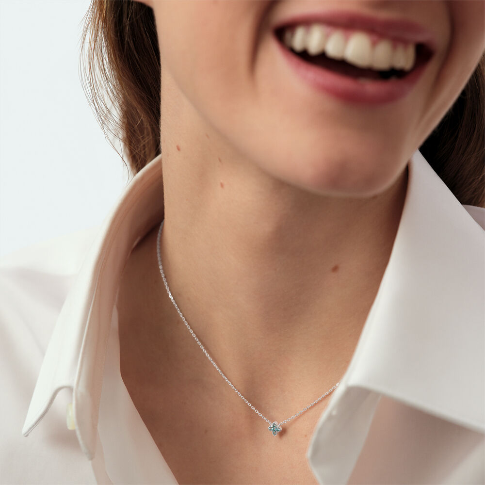 Collar corto BELOVED - Turquesa / Plata - Collar corto  | Agatha