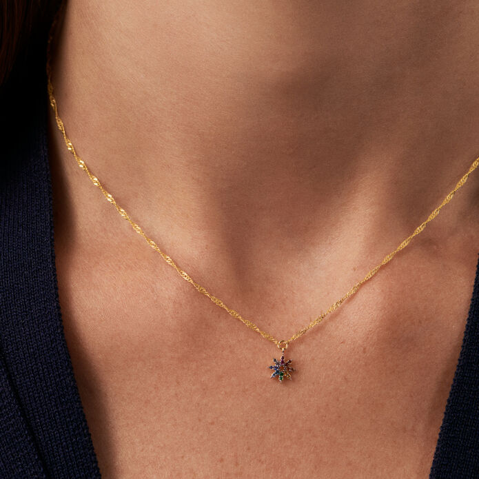 Collar corto SPACEAG - Multicolor / Oro - Collares  | Agatha