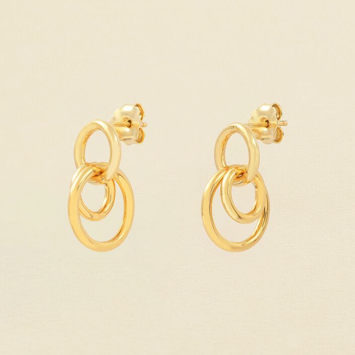 Pendientes cortos TELES - Dorado - Pendientes  | Agatha