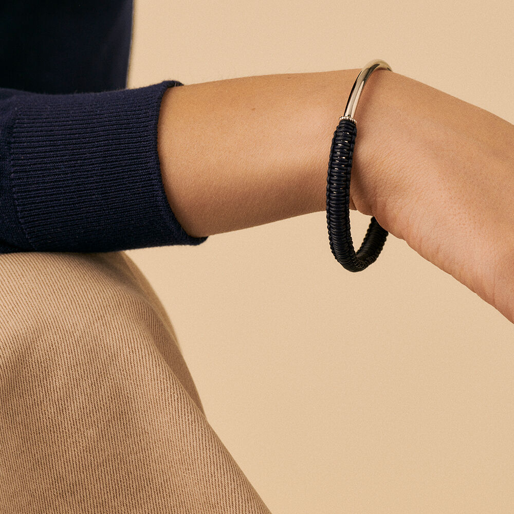 Pulsera rígida TWIGGY - Plateado / azul oscuro - Pulsera rígida  | Agatha