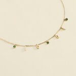 Collar corto LUCKY EYE - Verde / Dorado - Collares  | Agatha