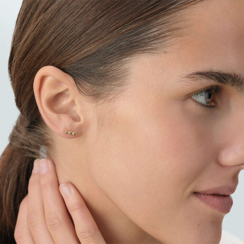 Pendientes cortos OD&Eacute;ON - Verde / Dorado - Pendientes cortos  | Agatha