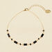 Pulsera de cadena JANET - Negro / Oro - Pulseras  | Agatha