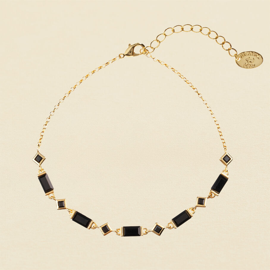Pulsera de cadena JANET - Negro / Oro - Pulseras  | Agatha