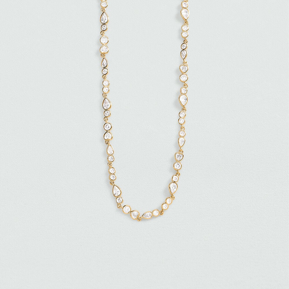 Collar corto CANDY - Cristal / Dorado - Collar corto  | Agatha