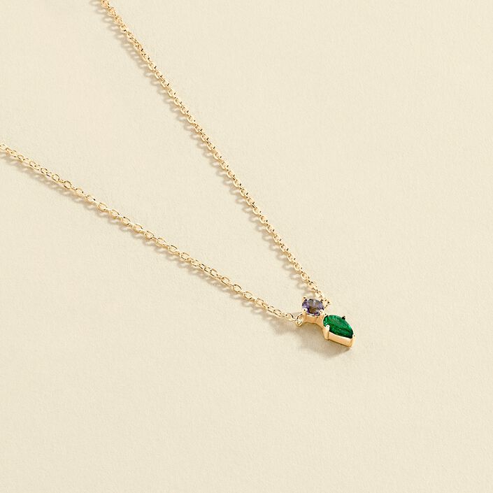 Collar corto ASTRE - Verde / Dorado - Collares  | Agatha