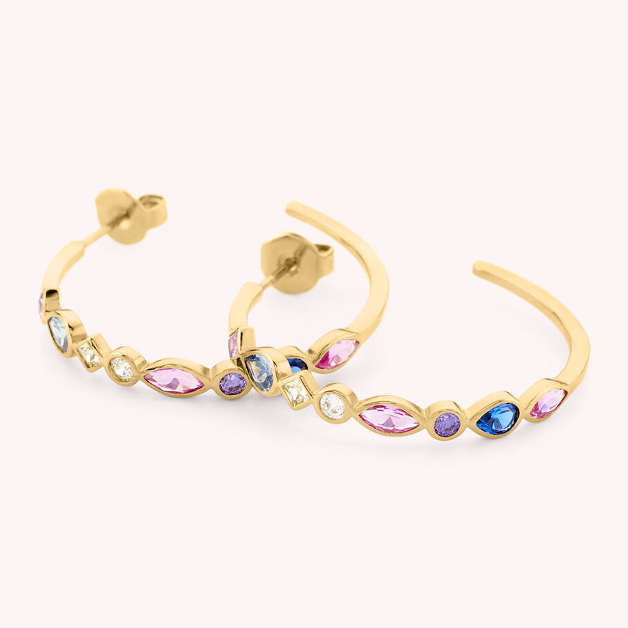 Criollas ARCO - Multicolor / Oro - Pendientes  | Agatha