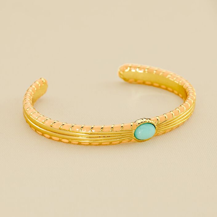 Pulsera rígida ARLEQUIN - Naranja / Oro - Pulseras  | Agatha
