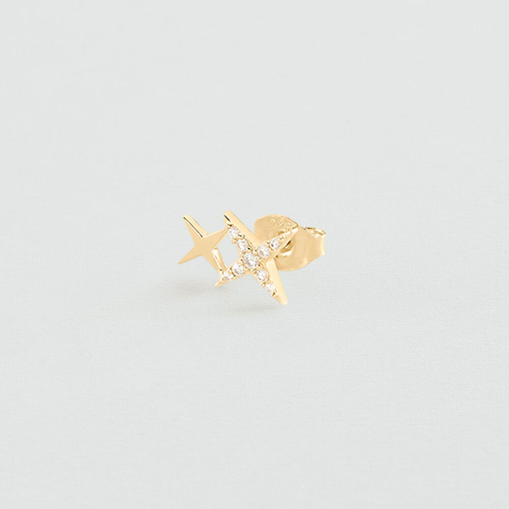Pendientes cortos ESTRELLAS MIX & MATCH - Cristal / Dorado - Pendientes cortos  | Agatha