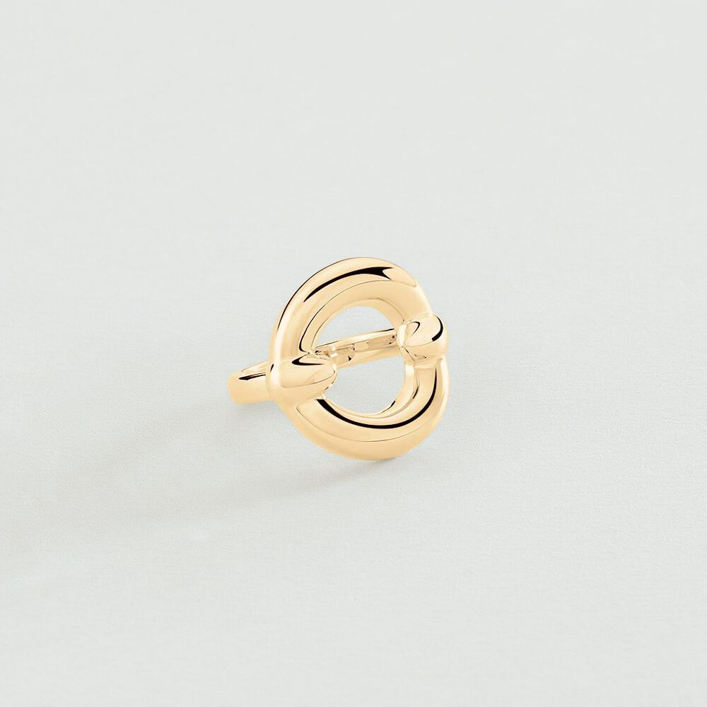 Anillo ancho INES - Dorado - Anillos de fantasía  | Agatha