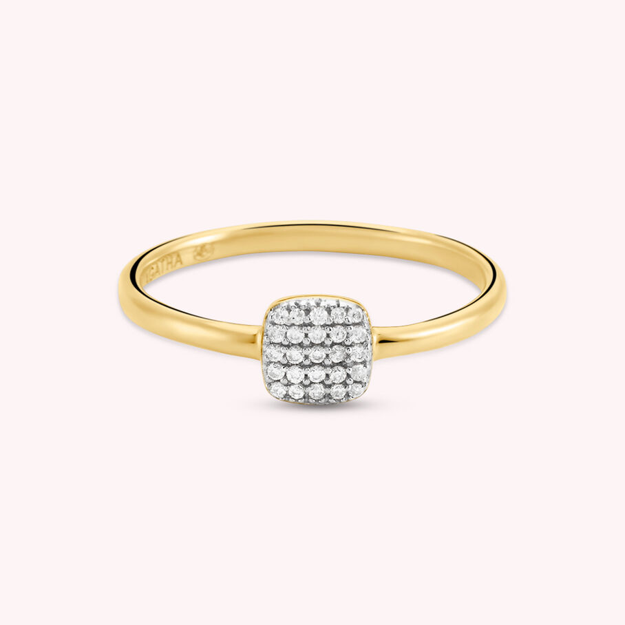 Anillo fino GLORIA - Cristal / Oro - Anillos  | Agatha