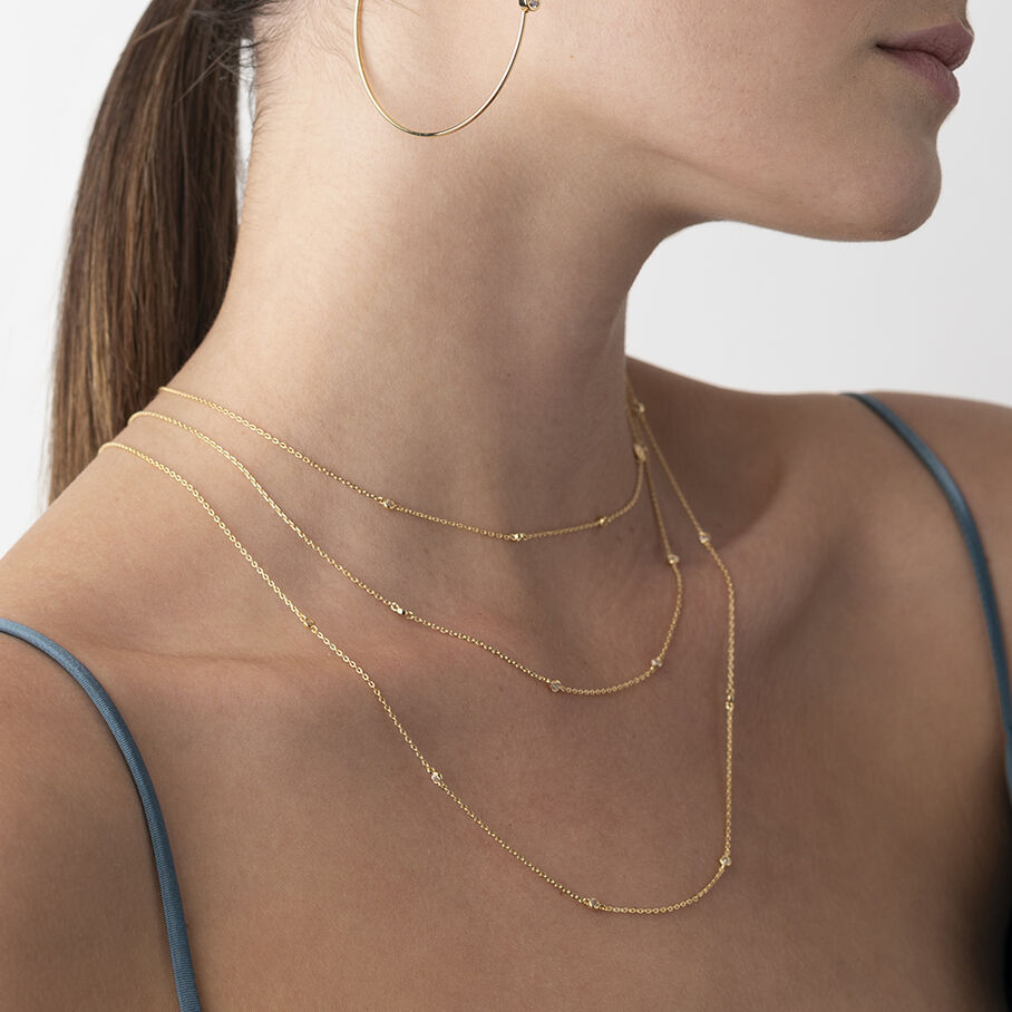 Collar corto ALWAYS Cristal / Oro 02680089-137-TU | Agatha