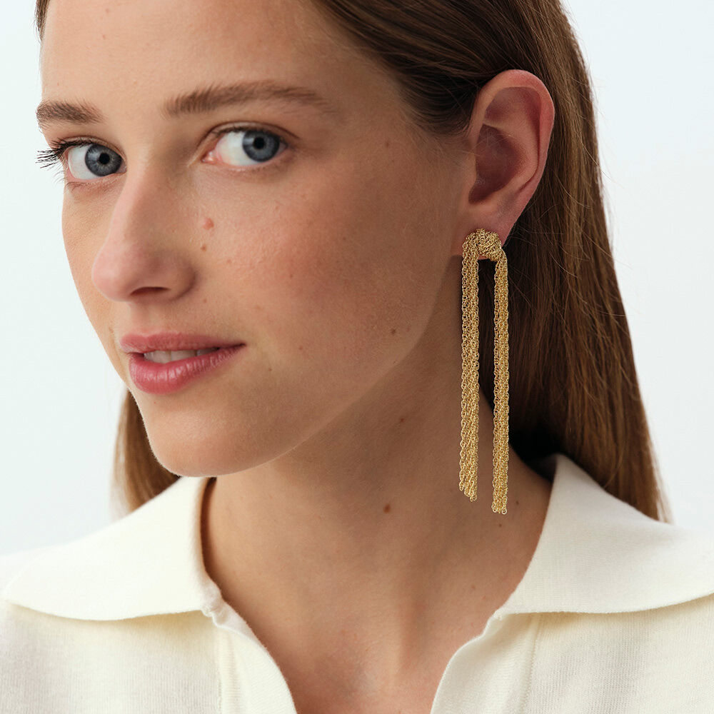 Pendientes largos SOLFERINO - Dorado - Pendientes largos  | Agatha