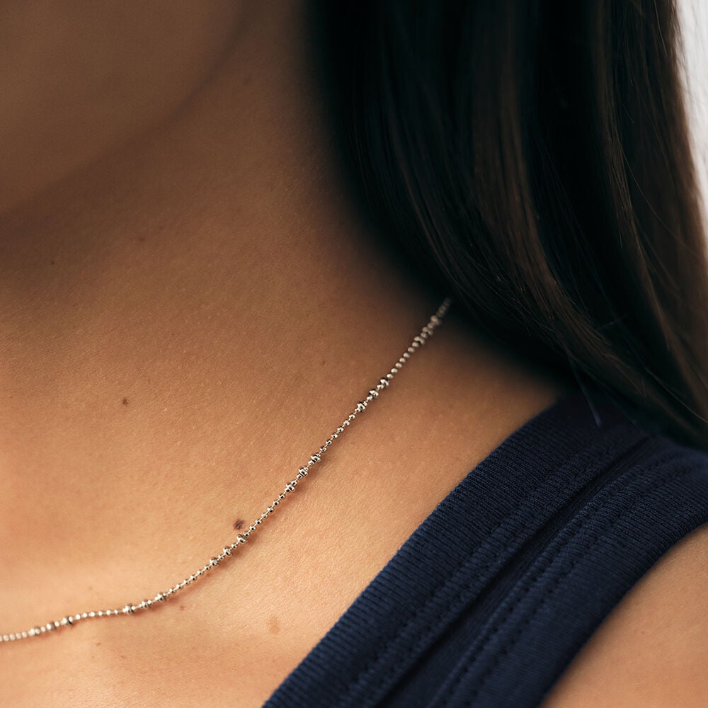 Collar corto CADENA BOLA - Plateado - Collar corto  | Agatha