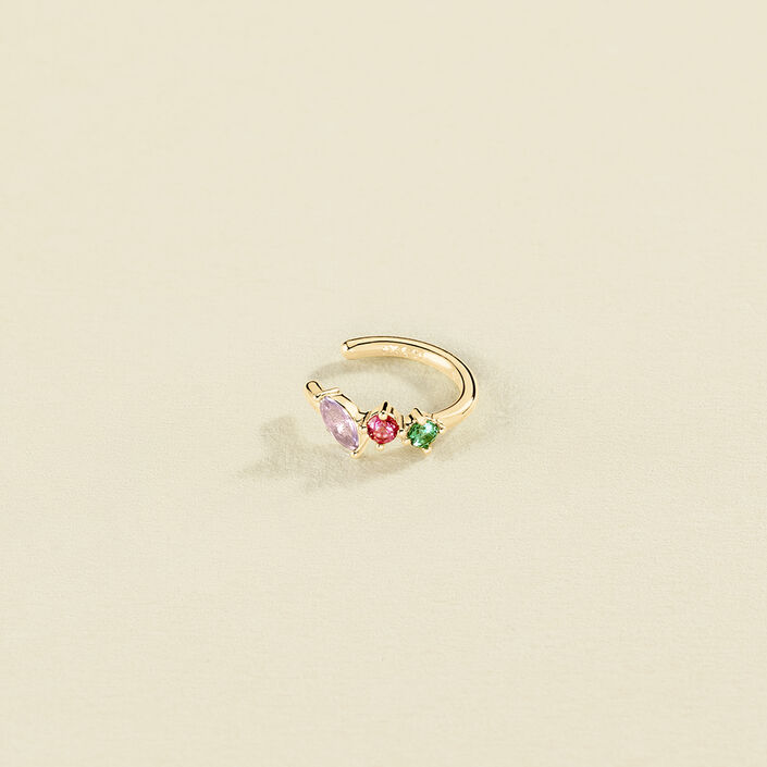 Ear cuff AMAS - Multicolor / Oro - Piercings  | Agatha