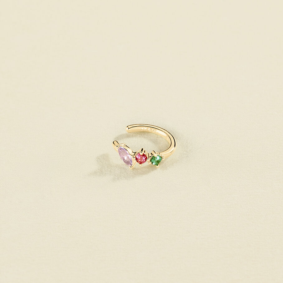 Ear cuff AMAS - Multicolor / Oro - Piercings  | Agatha
