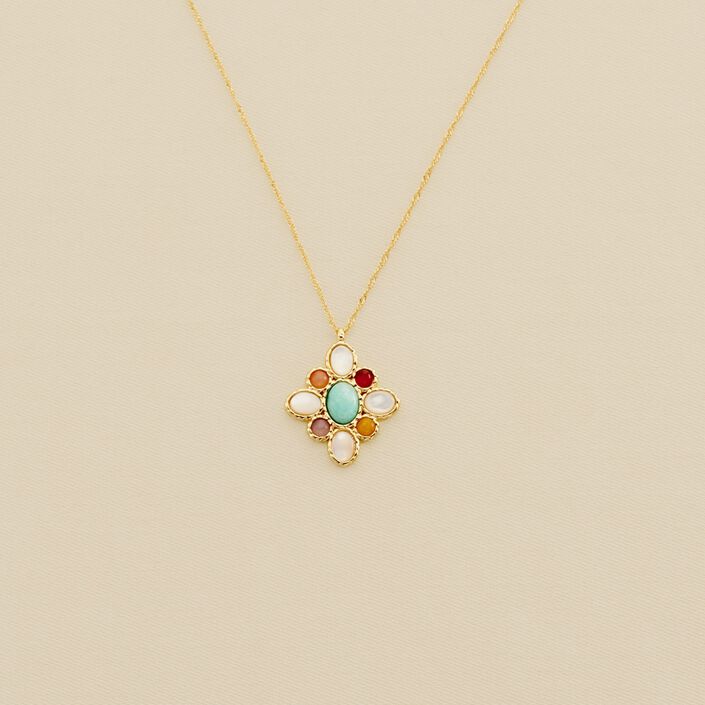 Collar midi ARLEQUIN - Multicolor / Oro - Collares  | Agatha
