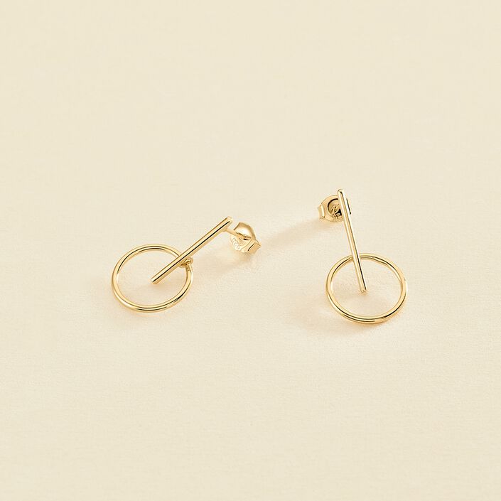 Pendientes largos PHILRING - Dorado - Pendientes  | Agatha