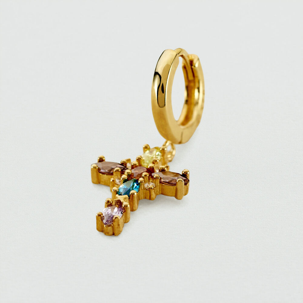 Piercing criolla FE - Multicolor / Oro - Piercings  | Agatha