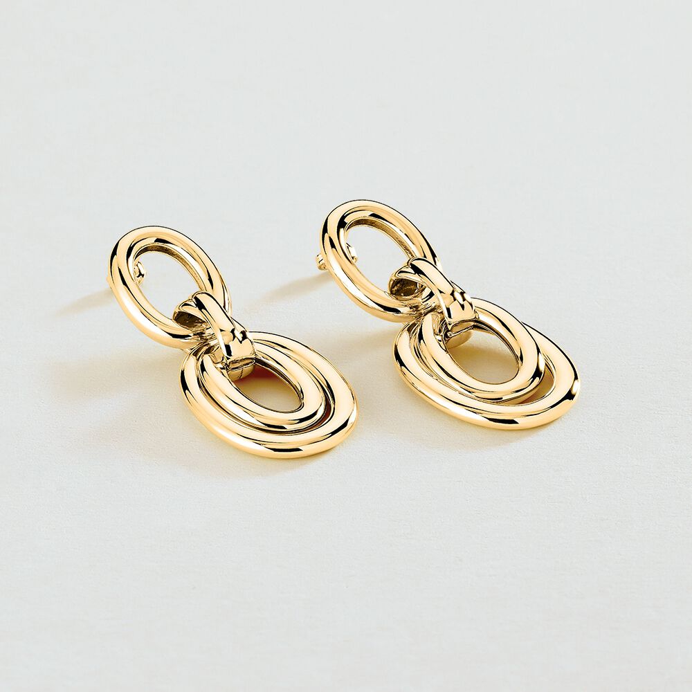 Pendientes largos XOXO - Dorado - Pendientes de fantasía  | Agatha