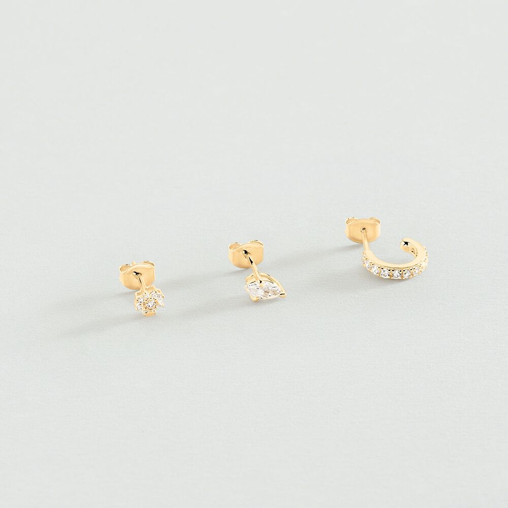 Piercing mini PARADIS - Cristal / Dorado - Piercings  | Agatha