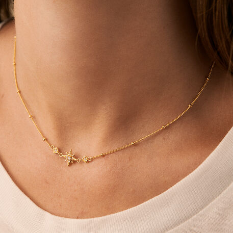 Collar corto OURSE - Cristal / Dorado - Collares  | Agatha