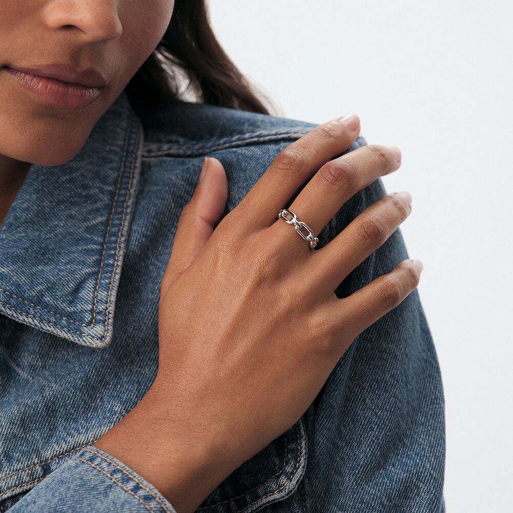 Anillo ajustable CHAIN - Plata - Anillo ajustable  | Agatha