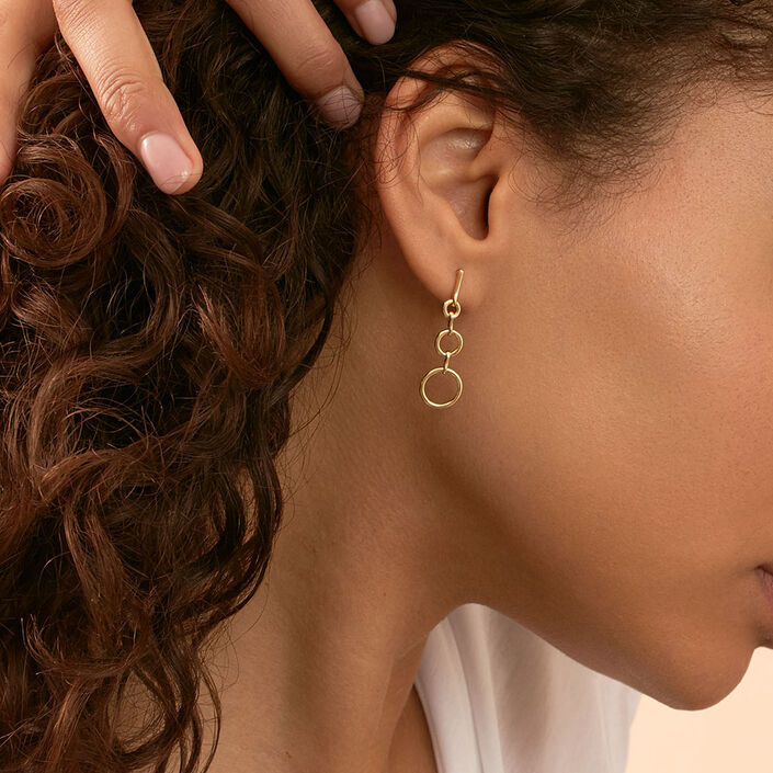 Pendientes largos PHILRING - Dorado - Pendientes  | Agatha