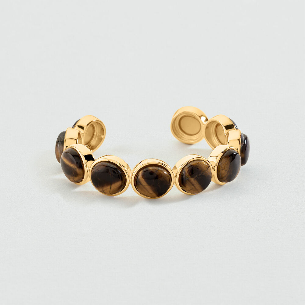 Pulsera r&iacute;gida PIEDRA BATIGNOLLES - Marr&oacute;n / Dorado - Pulsera r&iacute;gida  | Agatha