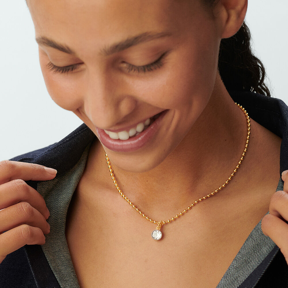 Collar corto BE - Cristal / Dorado - Collar corto  | Agatha