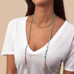 Collar largo ADICTION - Azul / Oro - Colecciones Maria Pombo  | Agatha
