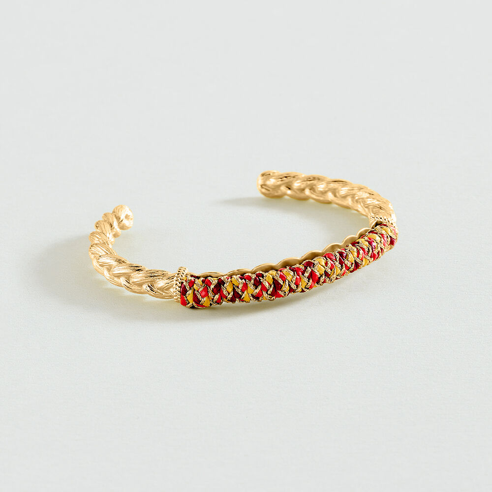 Pulsera rígida RAFIA - Rojo / Oro - Pulsera rígida  | Agatha