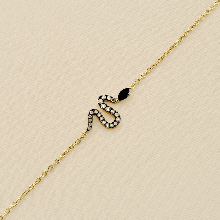 Pulsera de cadena SNAKY - Cristal / Gris - Pulseras  | Agatha