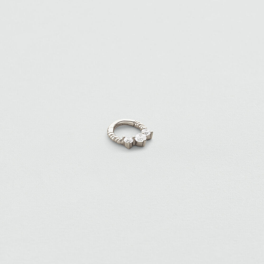 Piercing criolla MIX & MATCH - Cristal / Plateado - Tragus&H&eacute;lix  | Agatha