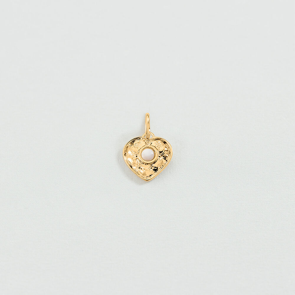 Colgante CORAZ&Oacute;N N&Aacute;CAR - Dorado / Blanco - charms  | Agatha
