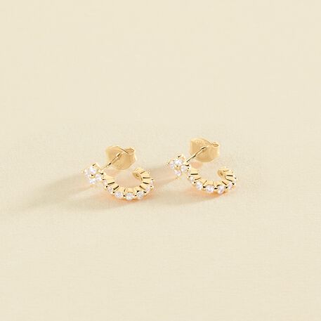 Criollas BELOVED - Cristal / Dorado - Pendientes  | Agatha