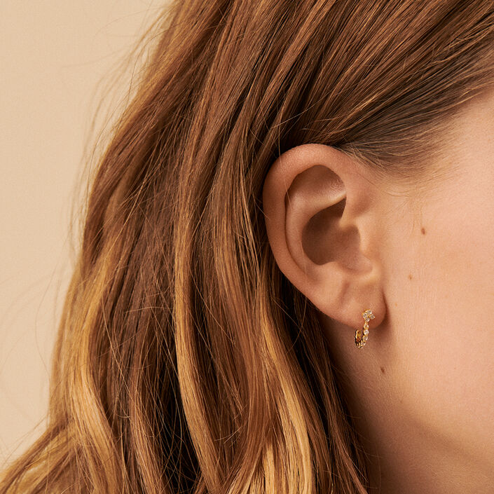 Criollas BELOVED - Cristal / Dorado - Pendientes  | Agatha