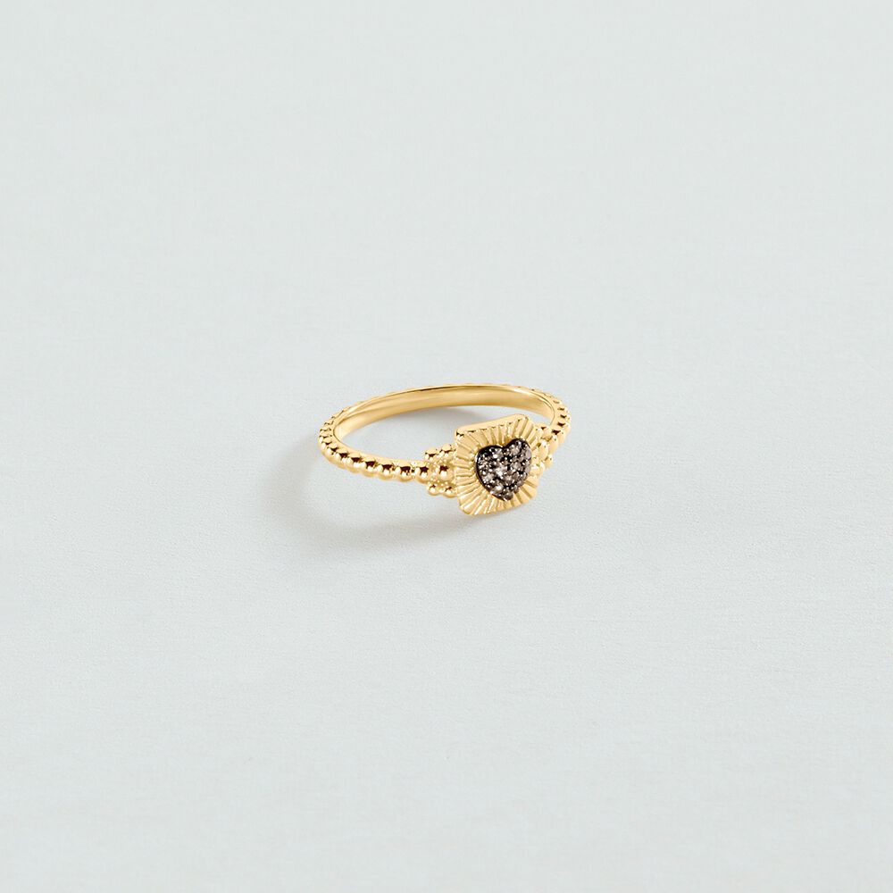 Anillo fino DIAMONDS - Oro / Gris - Anillos de fantasía  | Agatha